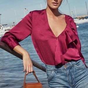 The Jetset Diaries Nico Ruffle Blouse Size Small